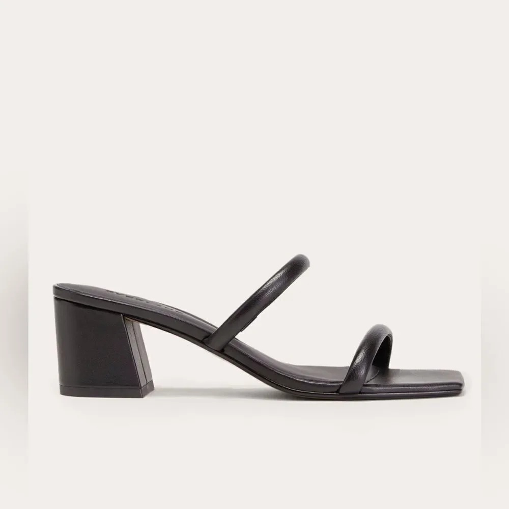 New Everlane The Double Strap Heel in Black Size 9 - Picture 11 of 11